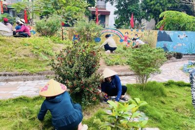 GIÁO VIÊN TRƯỜNG MẦM NON CÔNG LÝ RA QUÂN TỔNG DỌN VỆ SINH MÔI TRƯỜNG “CHÀO MỪNG ĐẠI HỘI THỂ DỤC THỂ THAO XÃ NAM XANG LẦN THỨ I NĂM 2026”