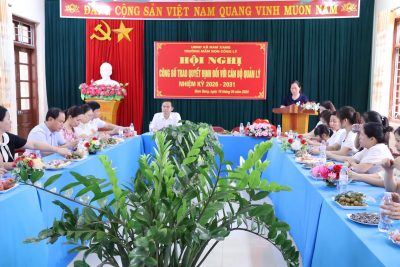 HỘI NGHỊ CÔNG BỐ QUYẾT ĐỊNH BỔ NHIỆM CÁN BỘ QUẢN LÝ TRƯỜNG MẦM NON CÔNG LÝ