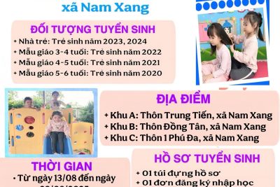 TRƯỜNG MẦM NON CÔNG LÝ THÔNG BÁO TUYỂN SINH NĂM HỌC 2025 – 2026